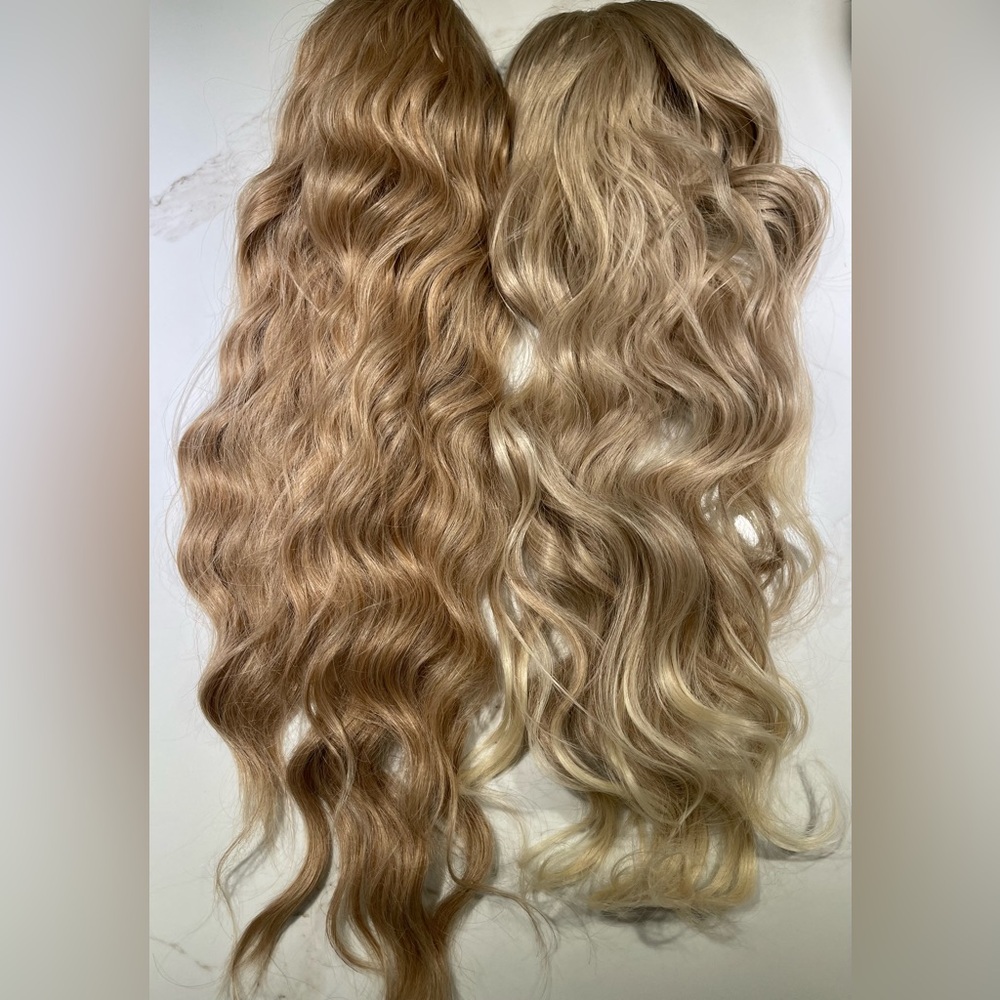 🥳🥳2 FER HAIR 26” Ponytail Extensions, Wavy, Drawstring and clips, Blonde